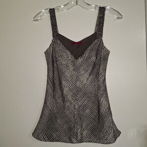 Velvet Anthropologie Silk Rhinestone Straps Cami Top Sz S